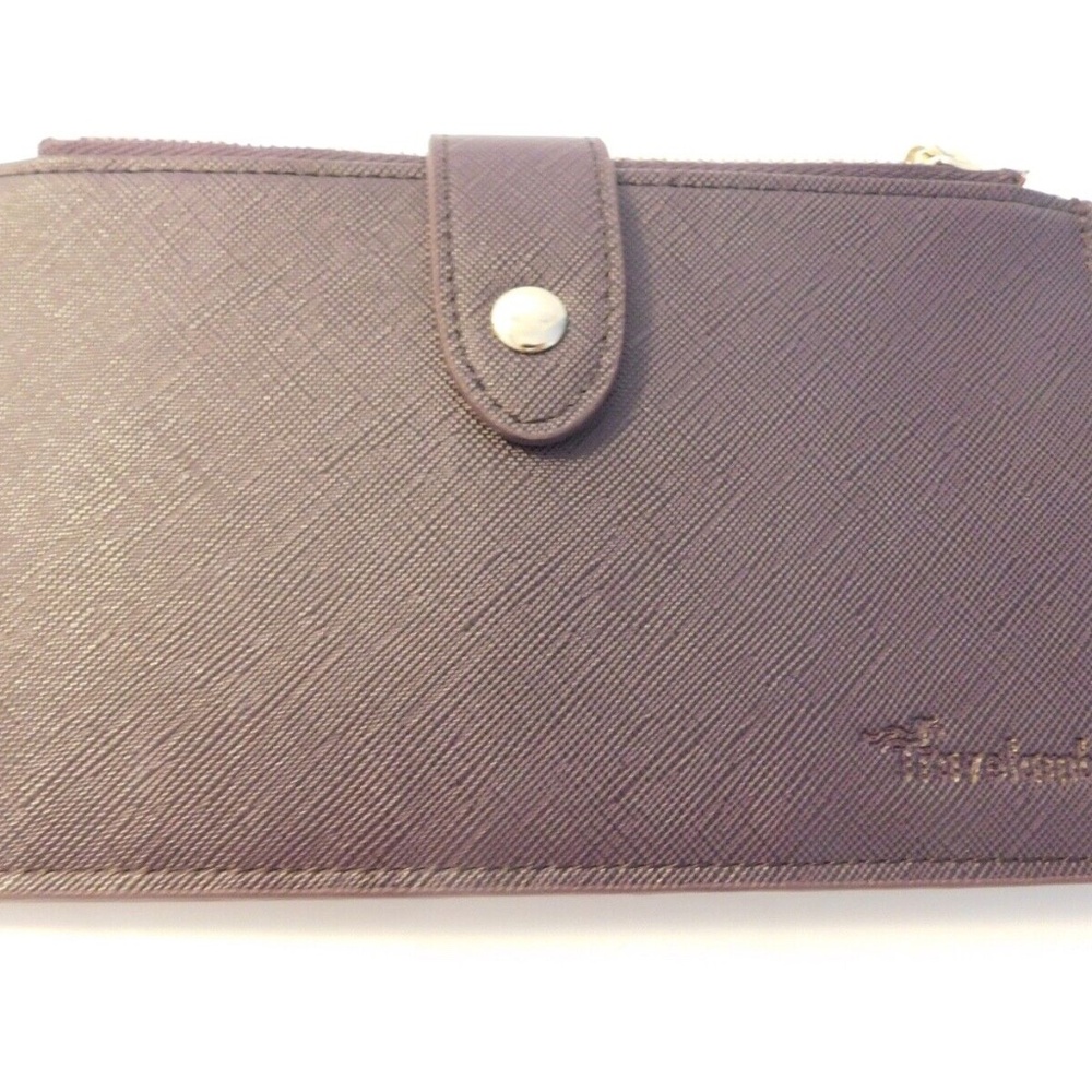 TRAVELAMBO Wallet, Credit Card Organizer Brown, Zip pockets Great for Travel EUC